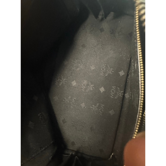 Women's MCM Boston Bag Black/Gold Monogram Size One Size - Picture 9 of 11